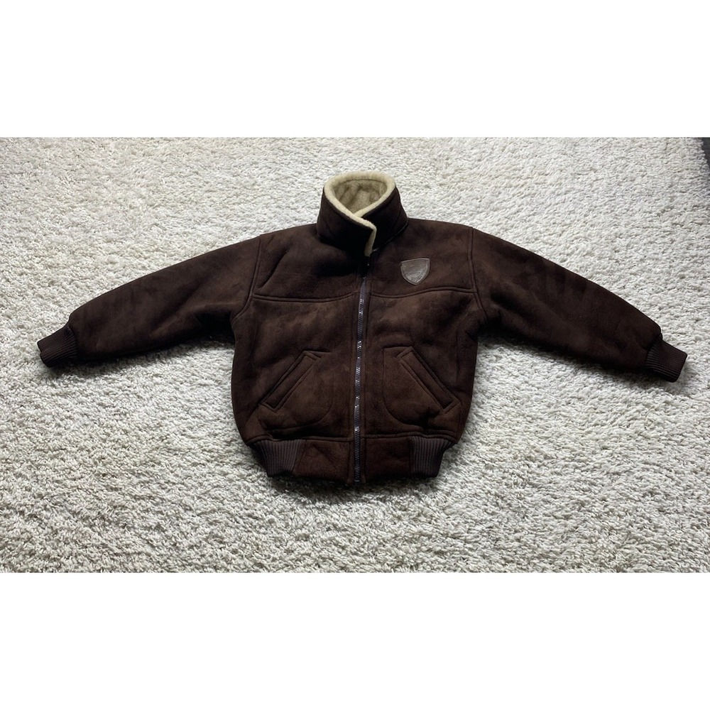 Dynasty Alba Authentic Kids Size 8 Suede Full Zip Jacket